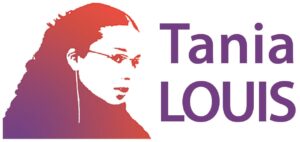 Logo de Tania Louis : un portrait stylisé et son nom