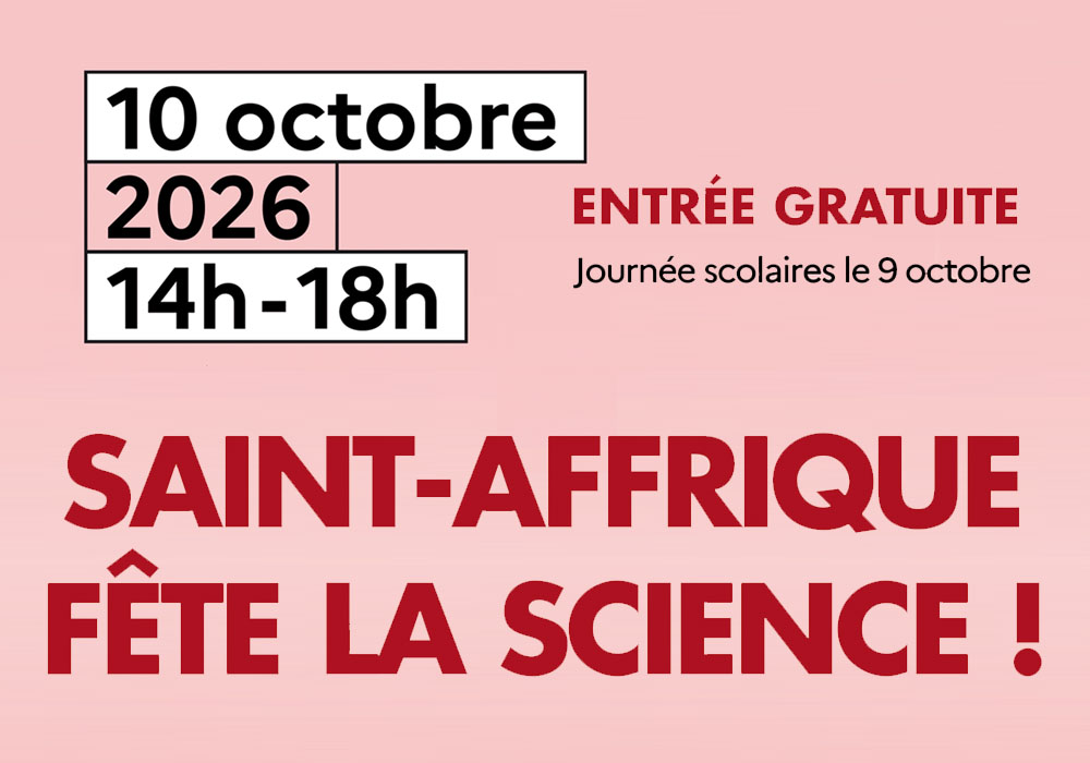 Visuel Saint-Affrique fête la science, le 10 octobre de 14h à 18h